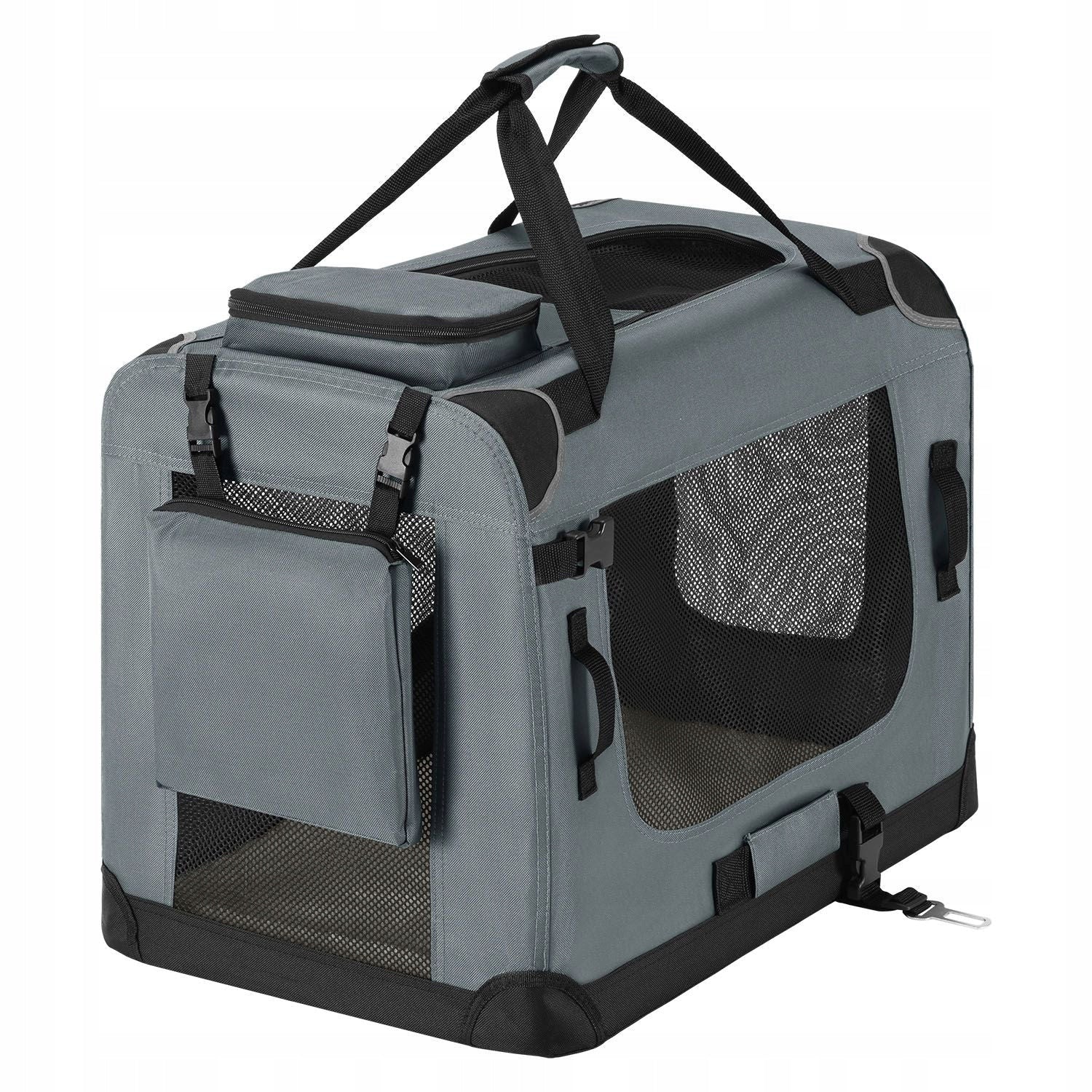 GREY CARRYING BAG FOLDING CAT DOG PLAYPEN TRANSPORTER M 60x44x42 Size M