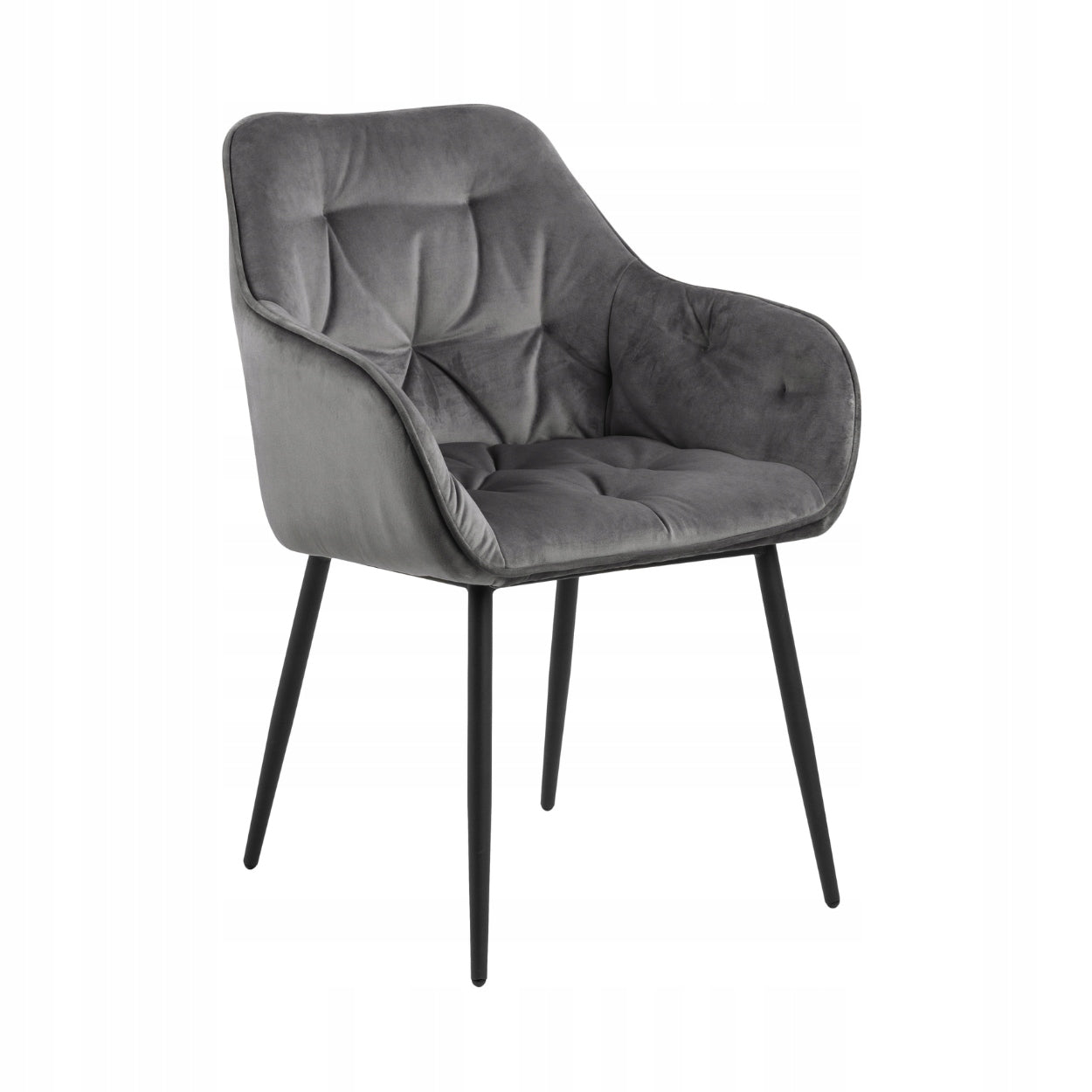 GREY CHAIR Upholstered Chair for Office Living Room with Brooke Armrests