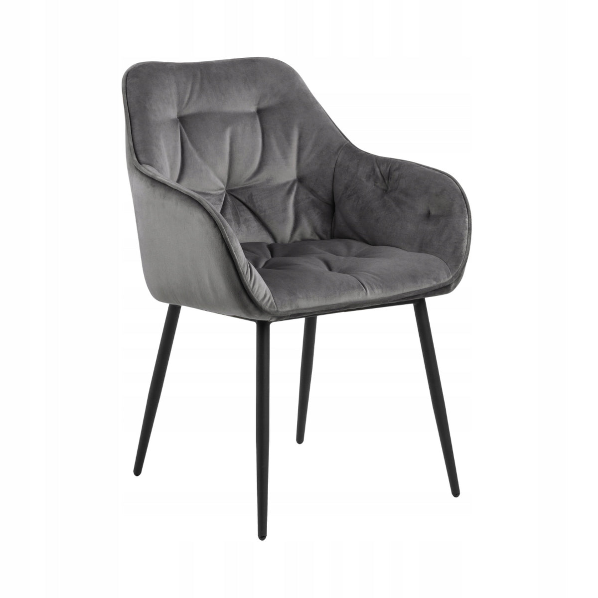 GREY CHAIR Upholstered Chair for Office Living Room with Brooke Armrests