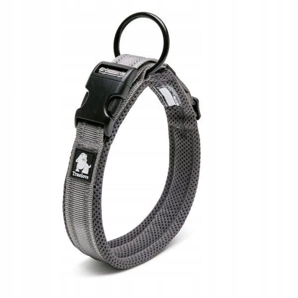 GREY Dog Collar Large REFLECTORS TRUELOVE 3XL