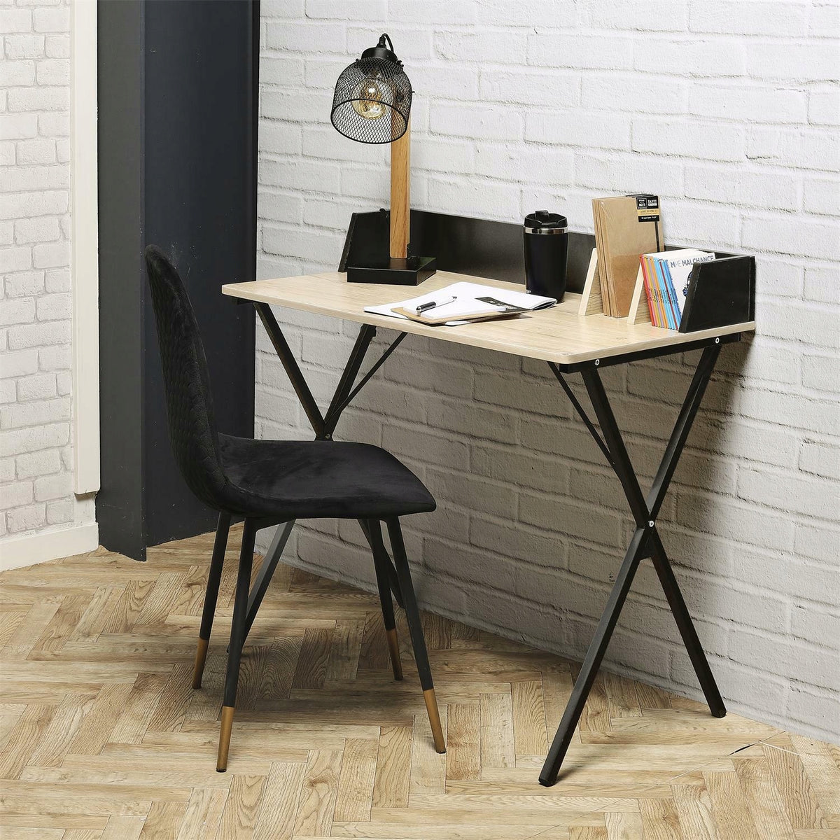 GREY MODERN DESK FOR OFFICE Brico LOFT Brand Intesi