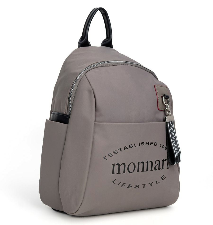 GREY POLYESTER BACKPACK FOR WOMEN MONNARI ZIP-UP Brand Monnari