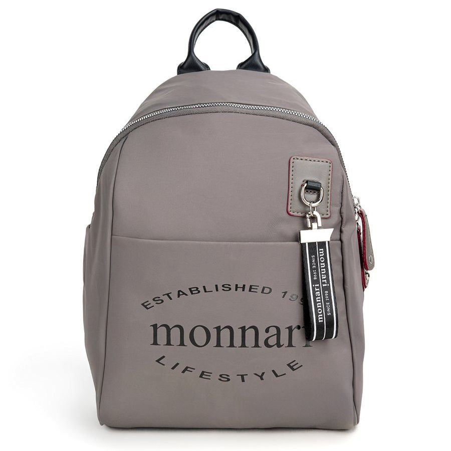 GREY POLYESTER BACKPACK FOR WOMEN MONNARI ZIP-UP