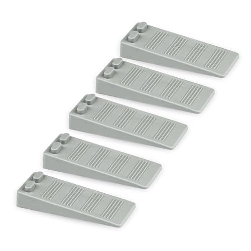 GREY RUBBER DOOR STOPS SET OF 5 DOOR WEDGES FOR HOME Brand no brand