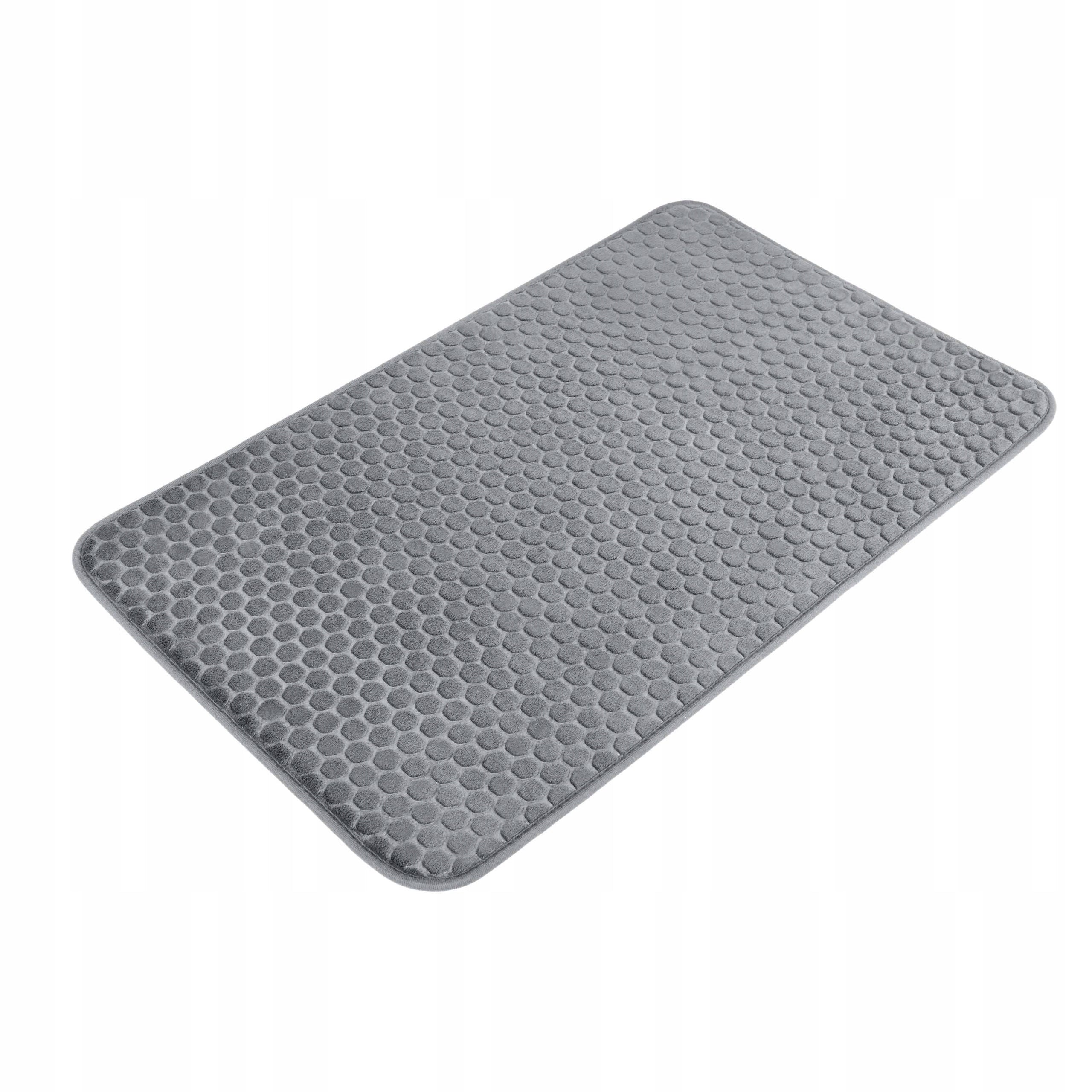 GREY RUG 50x80 CM Bathroom Toilet Soft Absorbent NON-SLIP Stylish