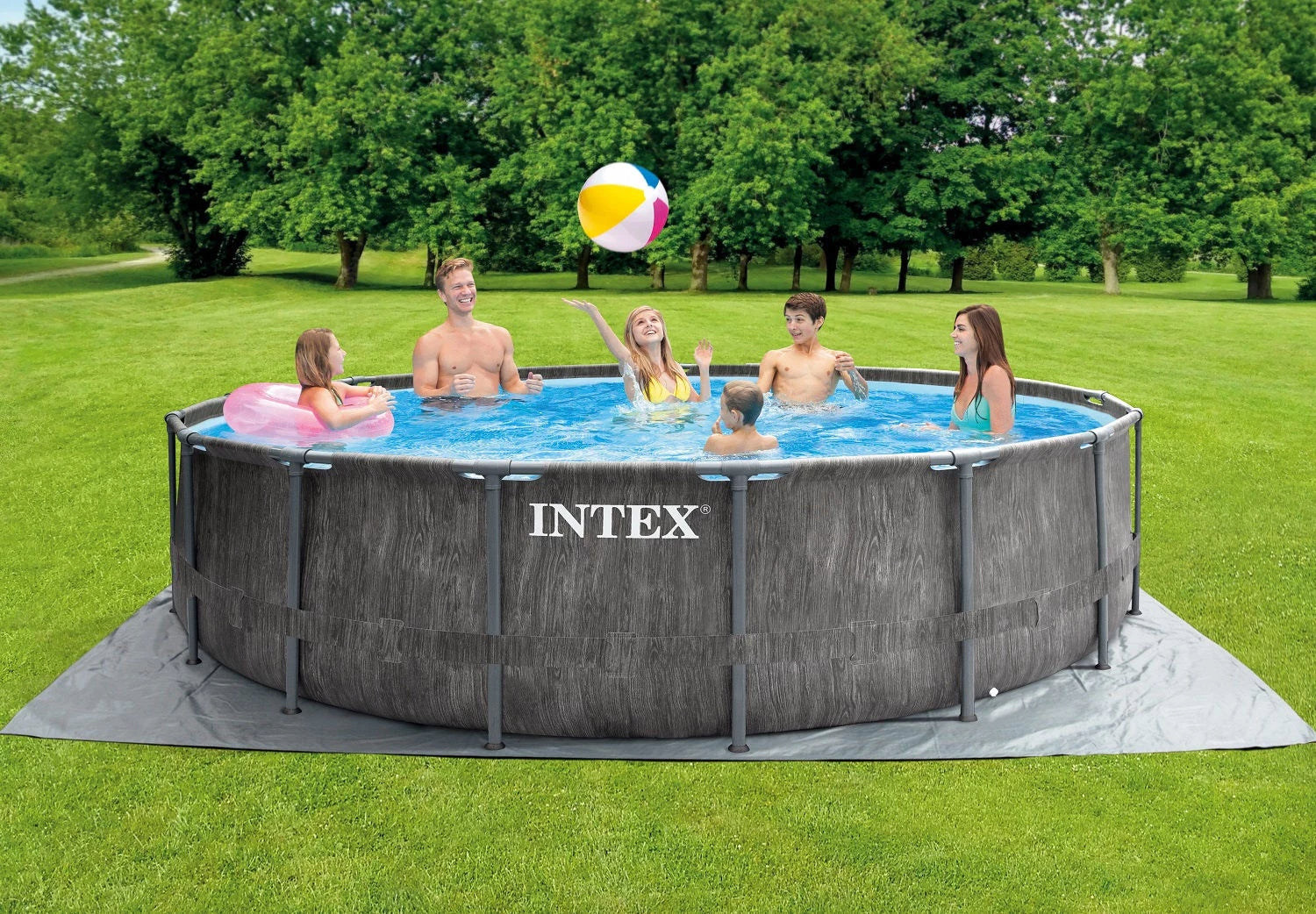 GREYWOOD FRAME POOL 457X122CM INTEX Length 457 cm