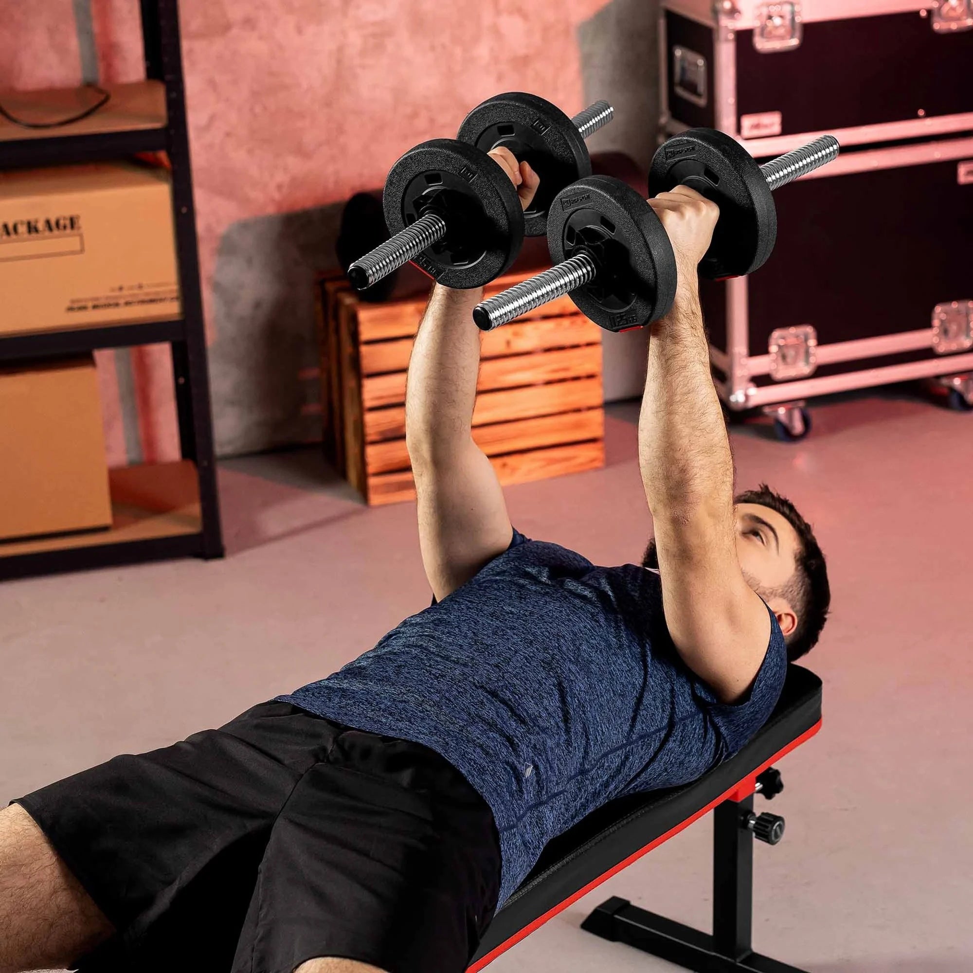 GRIFFIN for dumbbells straight threaded grooved handles fitness nut length 52cm Grip segment length 12 cm