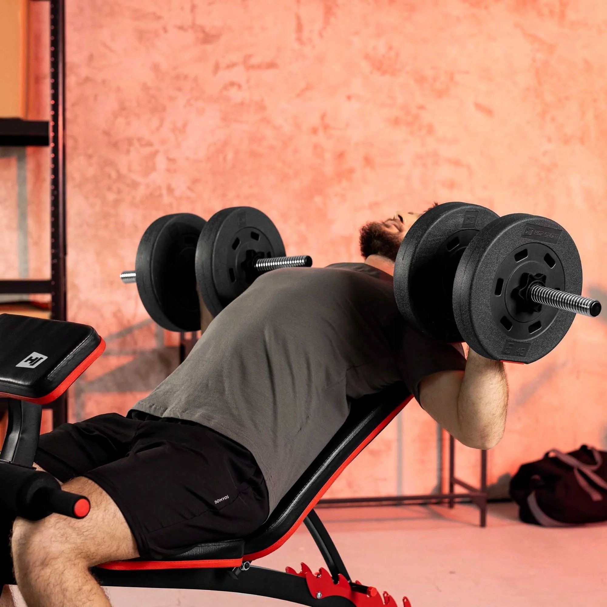 GRIFFIN for dumbbells straight threaded grooved handles fitness nut length 52cm Maximum load 60 kg
