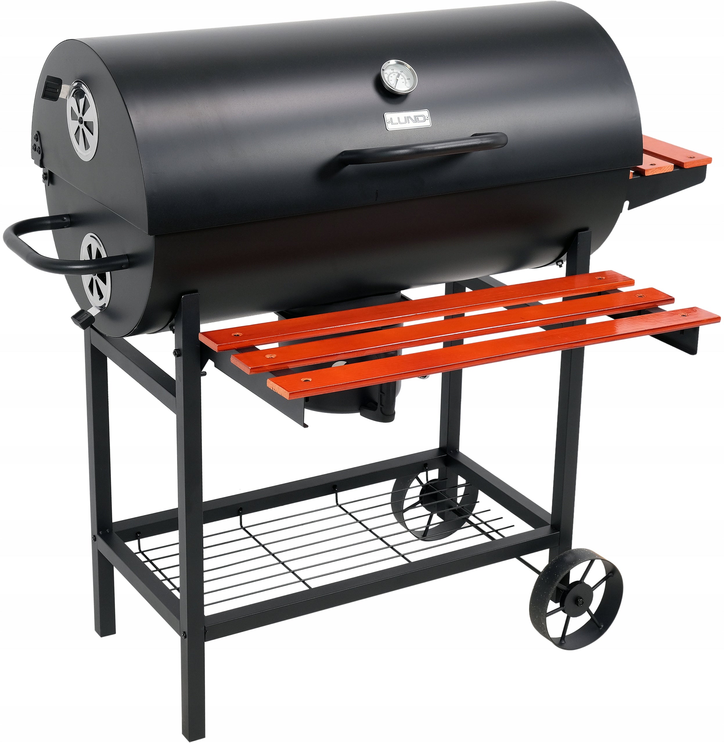 GRILL CHARCOAL BARREL WITH COVER GARDEN ASHTRAY LARGE 71X35CM LUND Grill height 95.5 cm