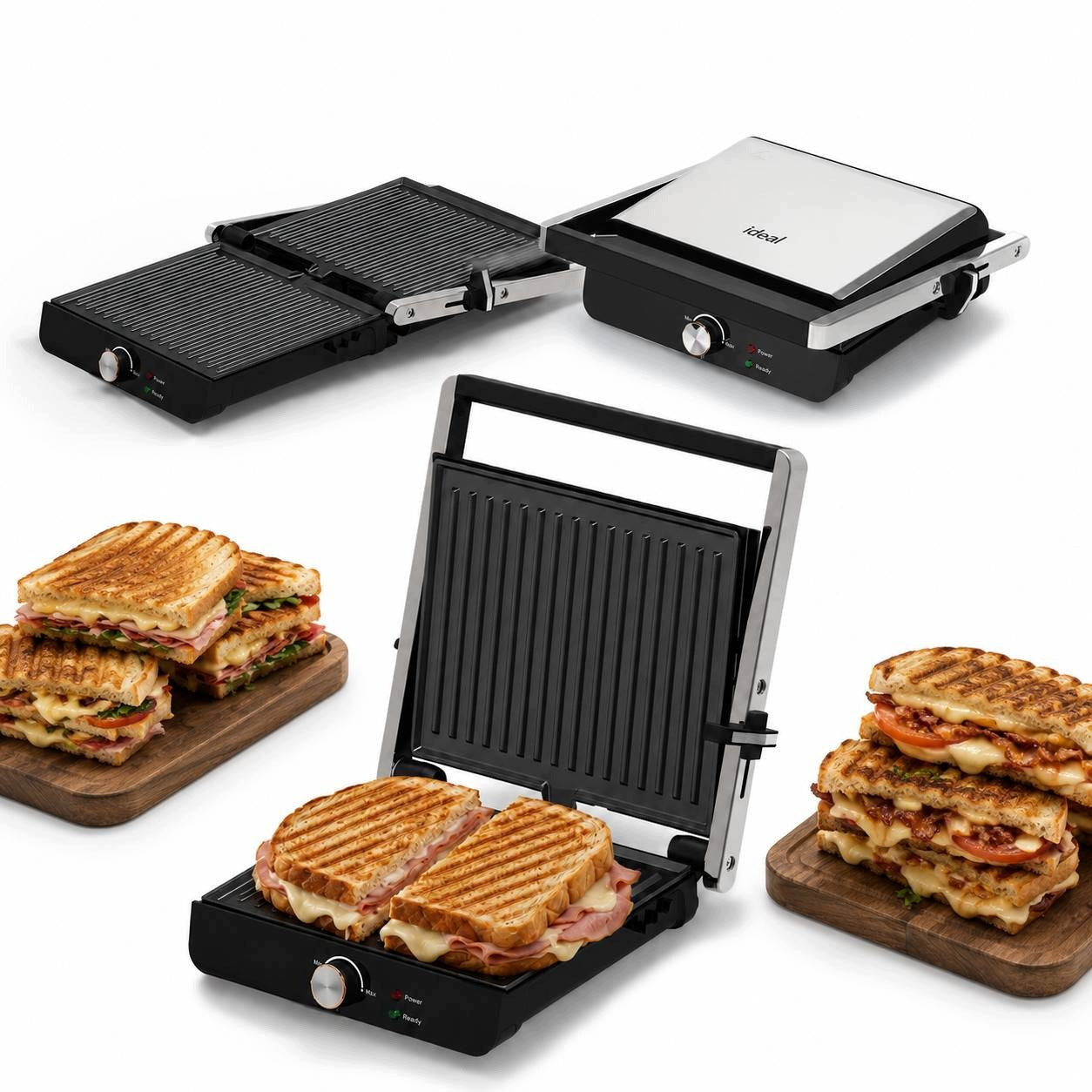 GRILL ELECTRIC TOASTER 2200W CONTACT STRONG FOLDING LARGE