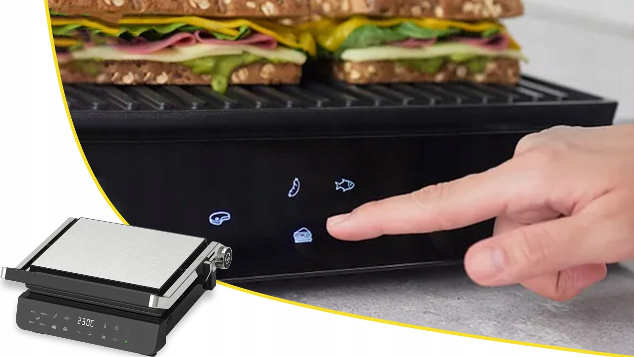 GRILL ELECTRIC TOASTER OVEN FOR PANINI KEBABA SANDWICHES FOLDING 2000W Power rating 2000 W