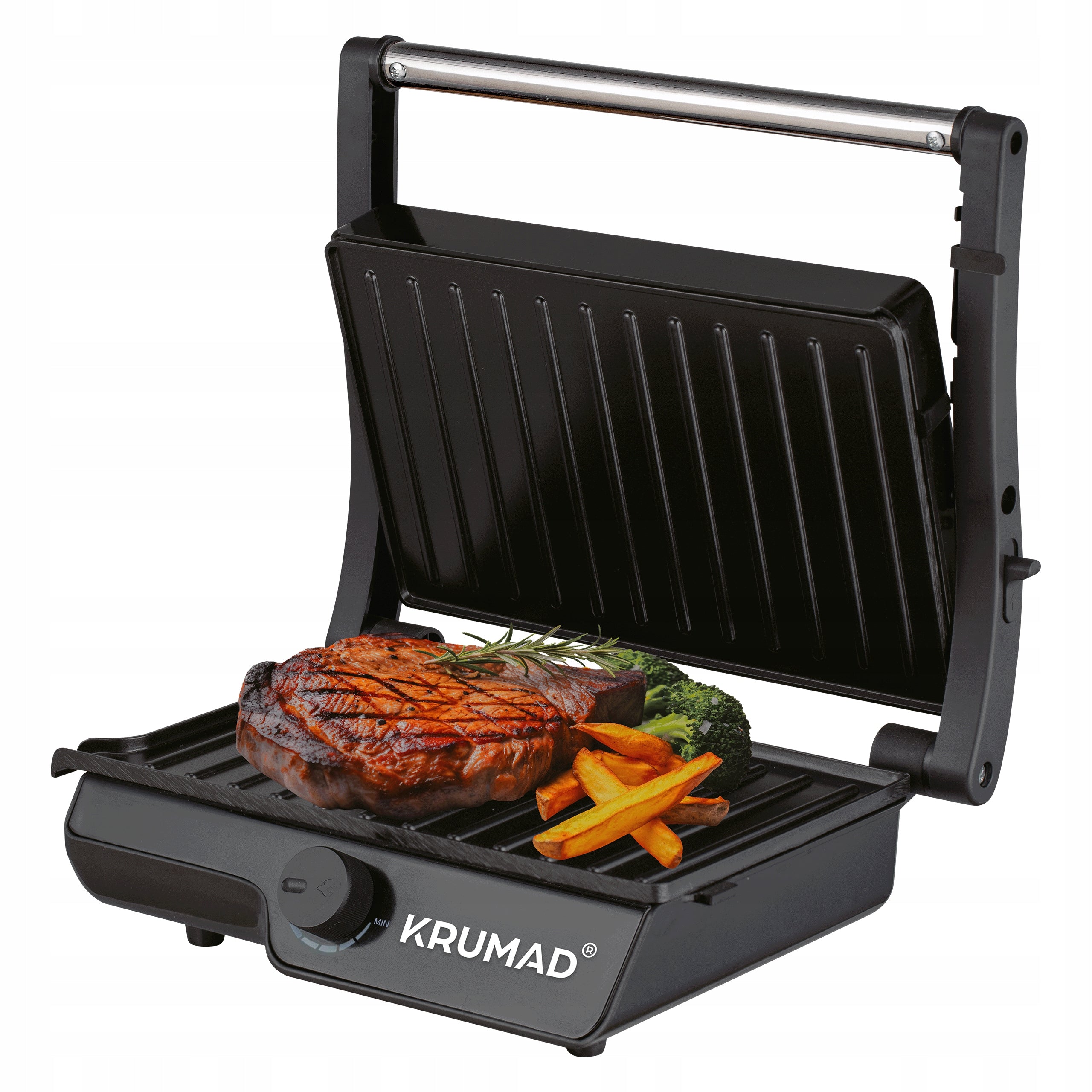 GRILL ELECTRIC TOASTER OVEN LARGE FOR SANDWICHES FOLDING POWER 2000W Brand KRUMAD