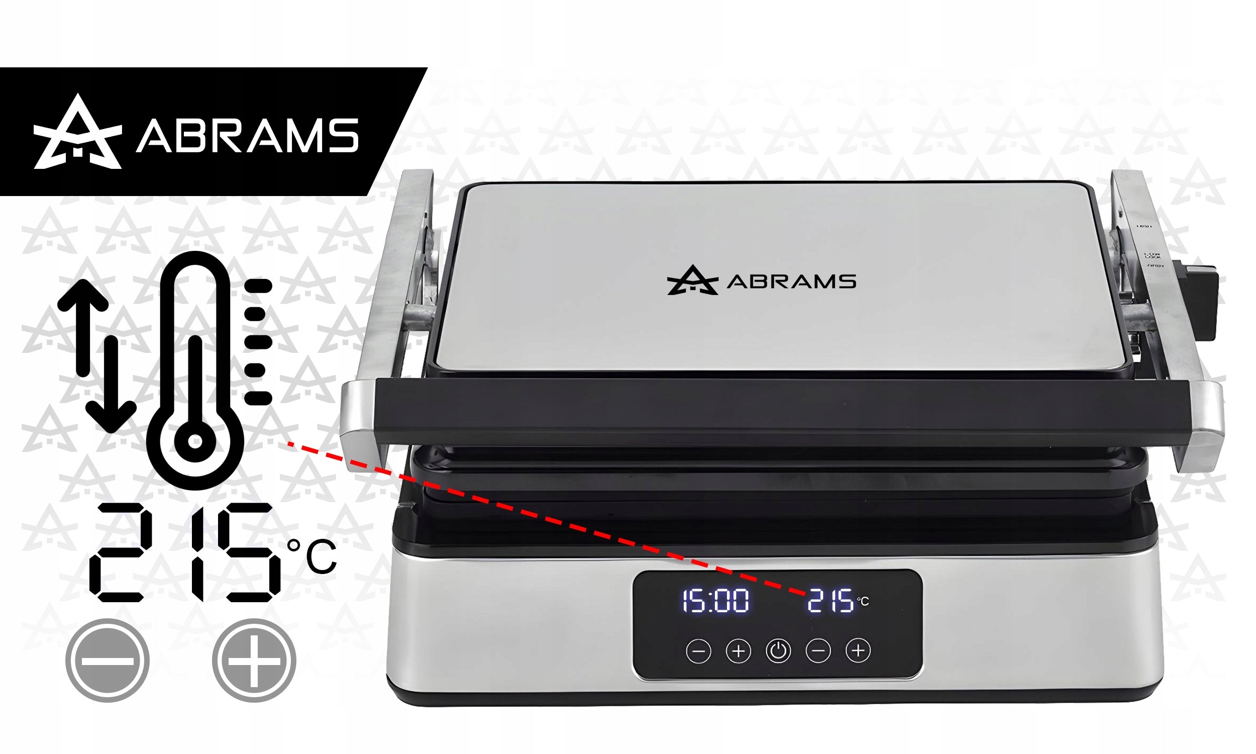 GRILL ELECTRIC WAFFLE MAKER TOASTER PANINI + WAFFLES LARGE POWER 2200W Packaging status original