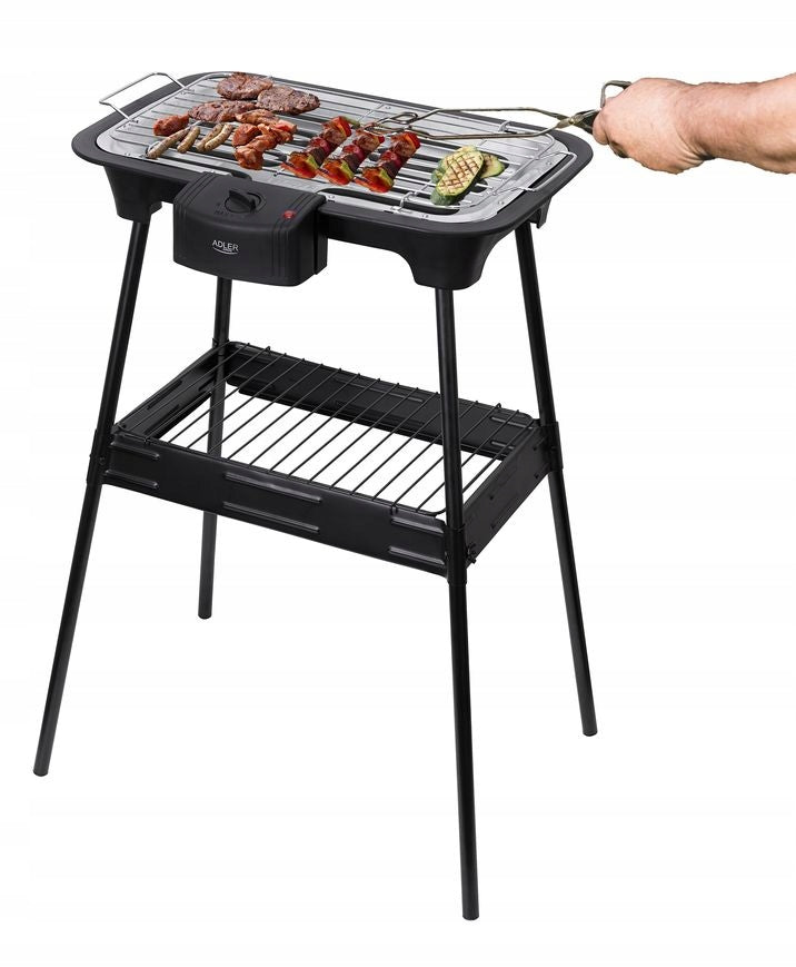 GRILL ELEKTRYCZNY OGRODOWY BALKONOWY STOJĄCY REGULACJA TEMPERATURY 2400W Brand ADLER