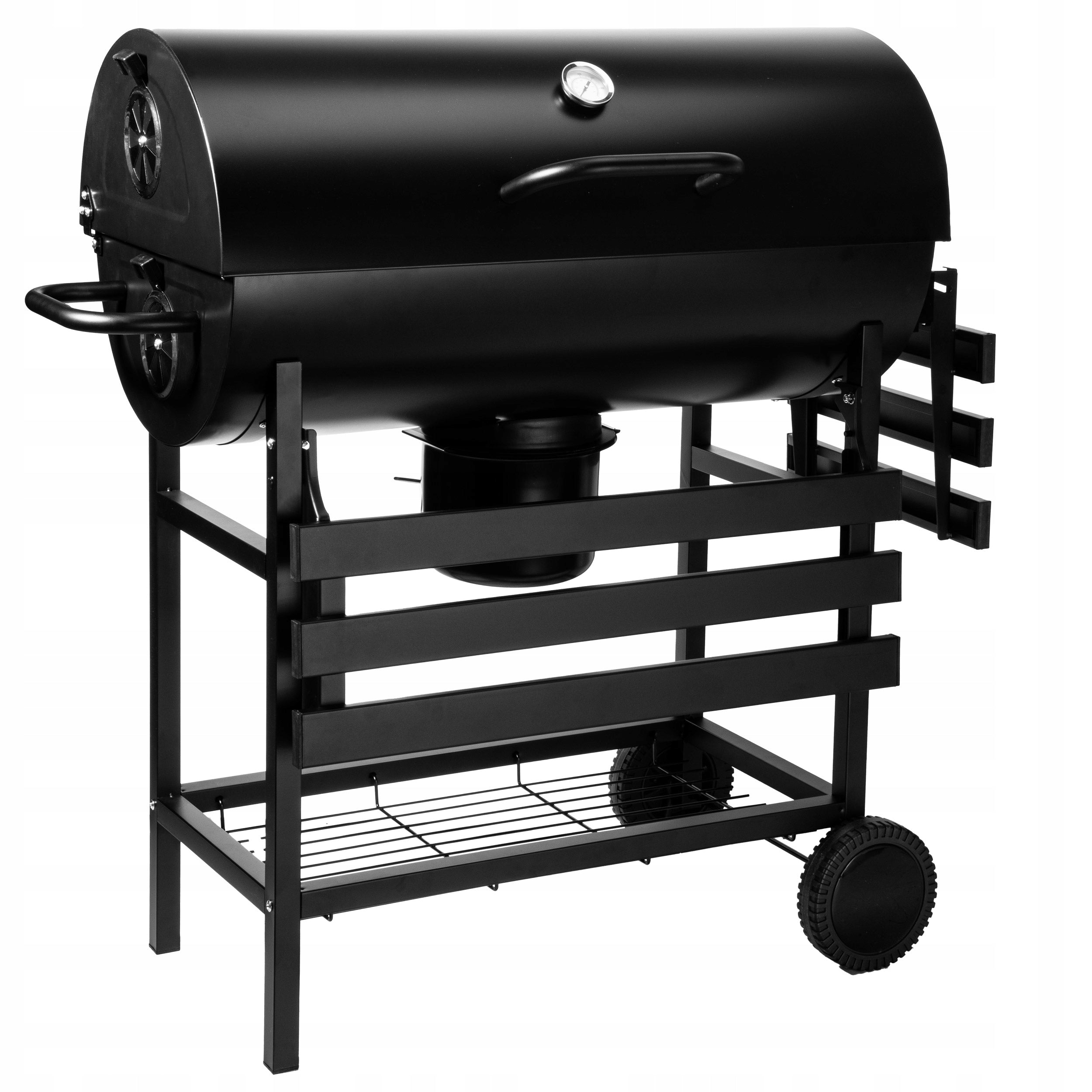 GRILL GARDEN CHARCOAL COVER ASHTRAY THERMOMETER BARREL XXL Grate length 52.5 cm