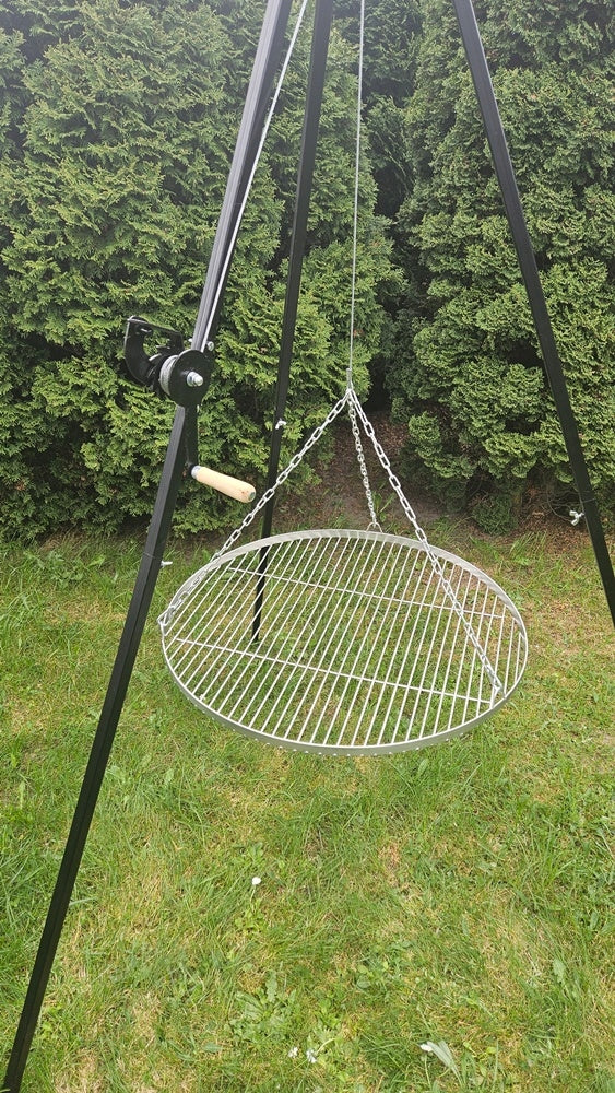 GRILL GARDEN TRIPOD FOCAL LENGTH 193 RACK WITH GRATE STAINLESS FIREPLACE Packaging status original