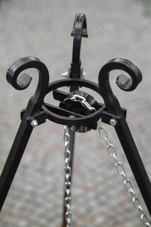 GRILL ON TRIPOD GARDEN GRATE 80CM OVER FIREPLACE HANGING Grill height 180 cm