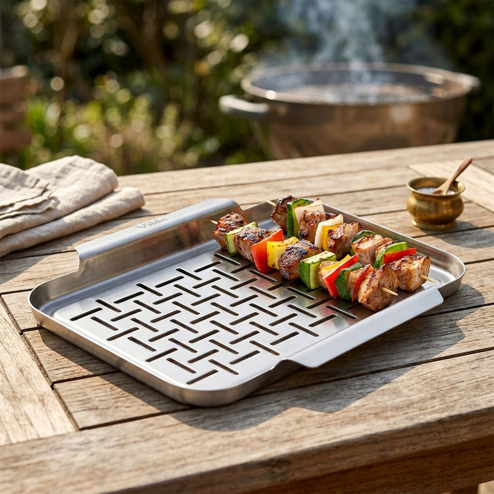GRILL PLATE SHEET TRAY GRILL GRATE PERFORATED STEEL 29,5CM Manufacturer Vilde