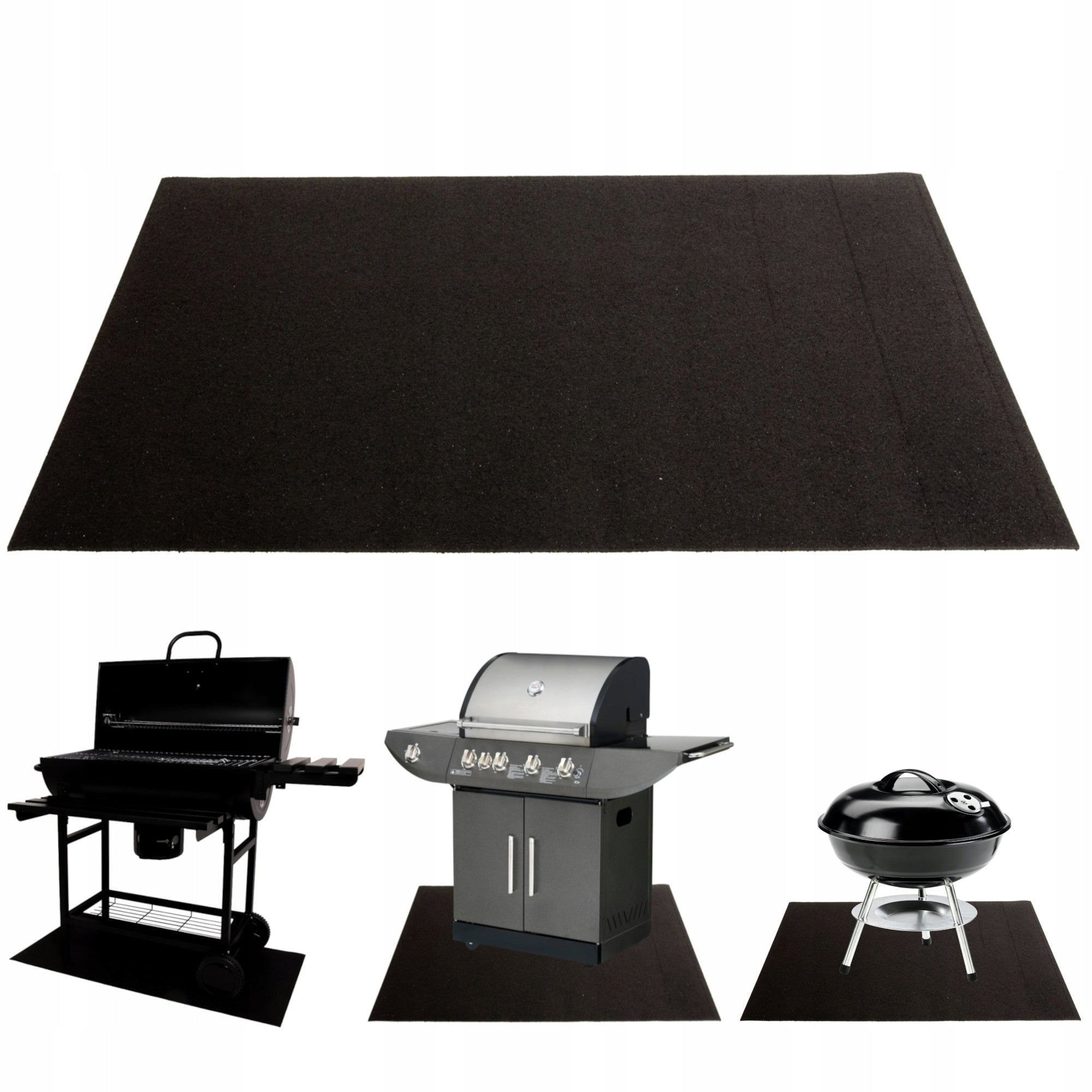 GRILL PROTECTIVE MAT 110x110cm BBQ LARGE PROTECTS THE FLOOR GRILL PAD