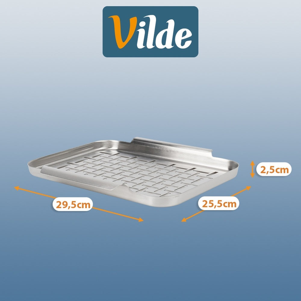 GRILL Plate Sheet Tray Grilling Grate Perforated Steel 29,5cm Length 29.5 cm