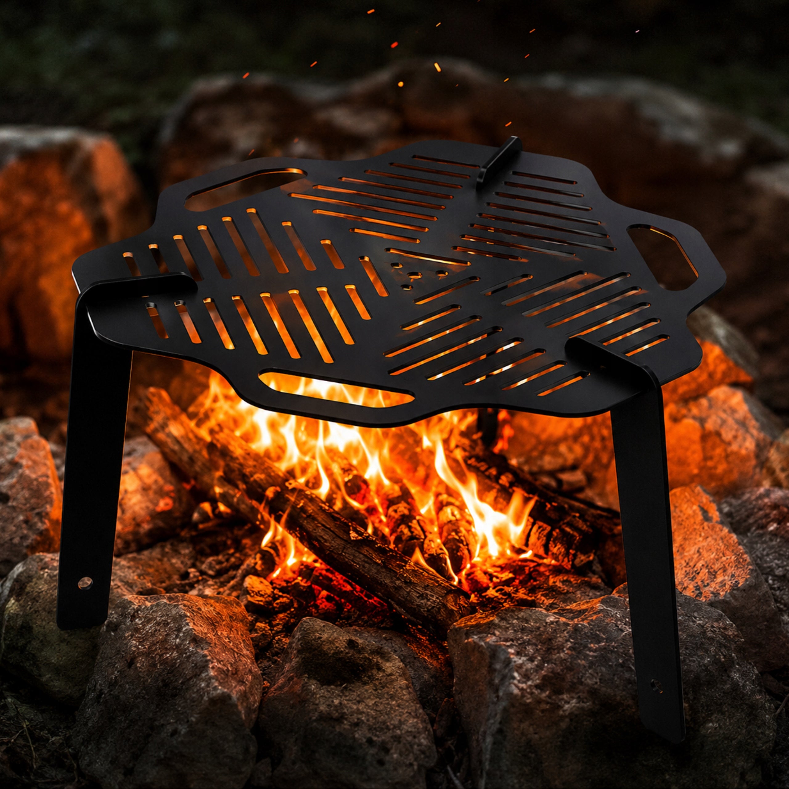 GRILL TOURIST GRATEOVER FIREPLACE FOLDING 3MM Grill width 39.5 cm
