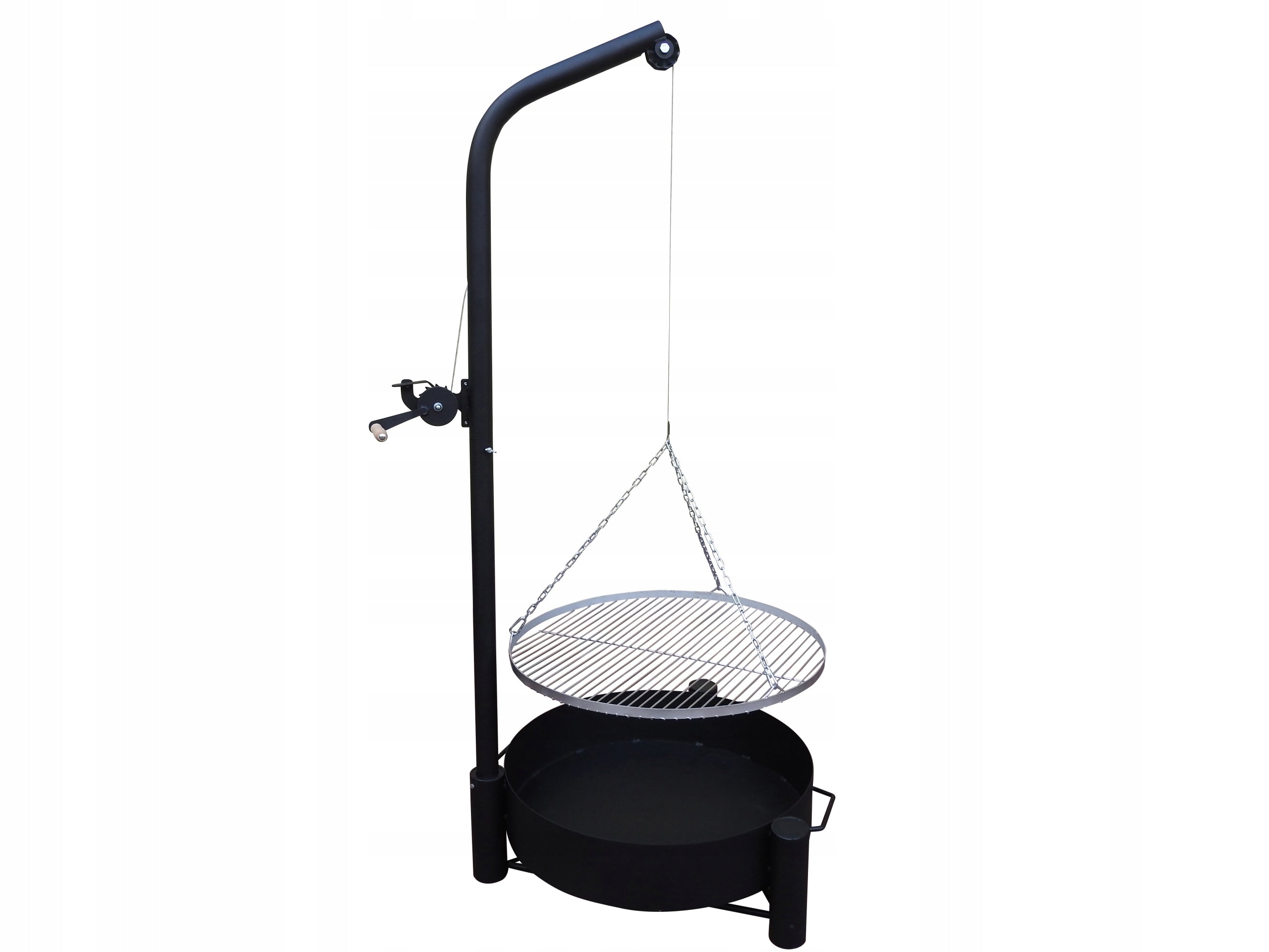 GRILL TRIPOD GARDEN CRANE FOCAL HEARTH GRATE 70 STAINLESS INOX Length 180 cm