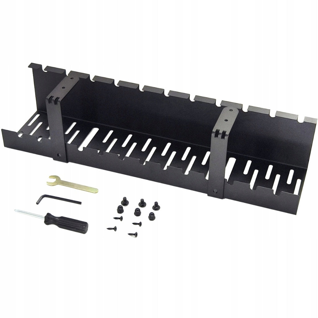 GRILLE CABLE ORGANIZER HOLDER SHELF ADJUSTABLE UNDER DESK TABLETOP