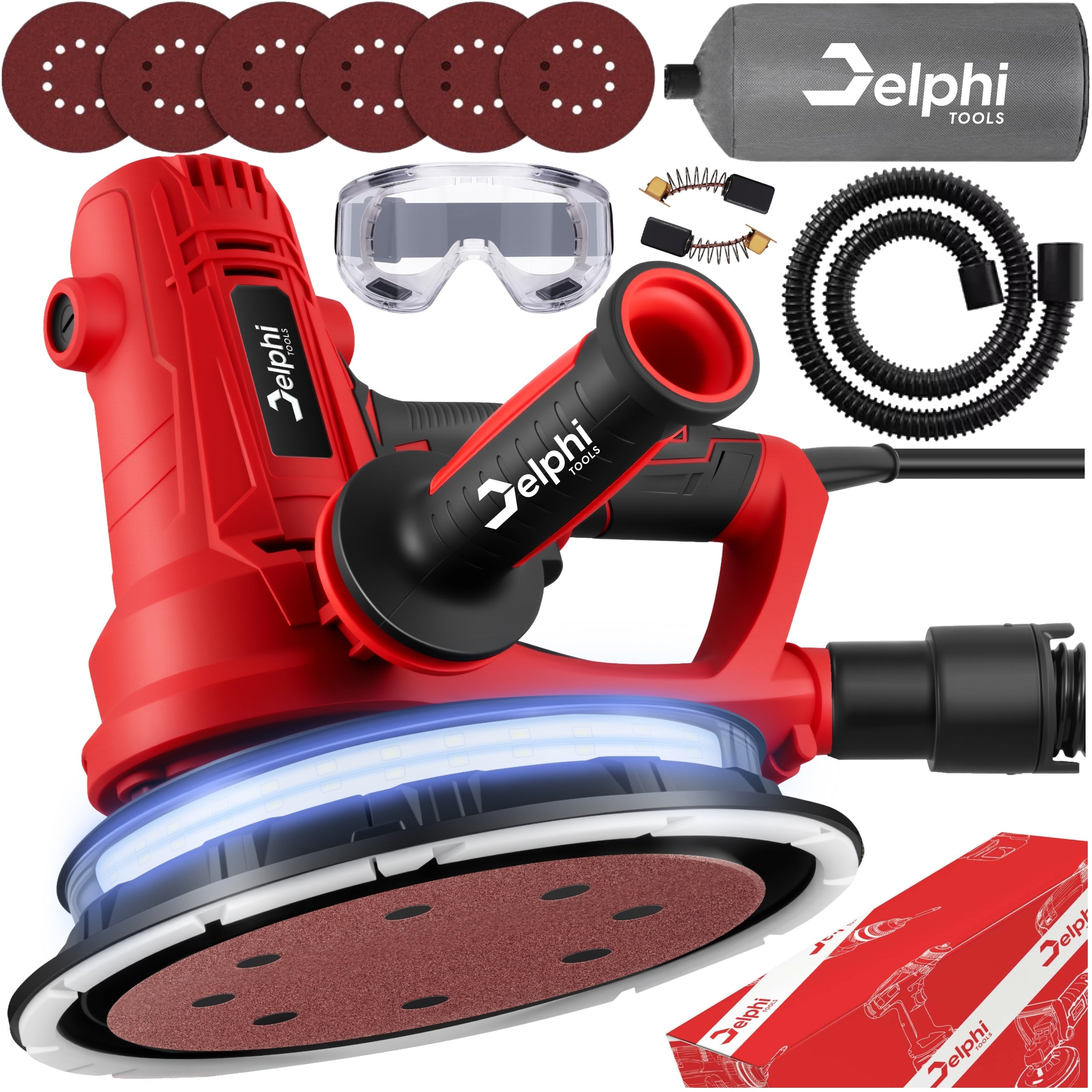 GRINDER 180 mm FOR GRINDING PLASTER OF LED WALLS + 15 PAPERS