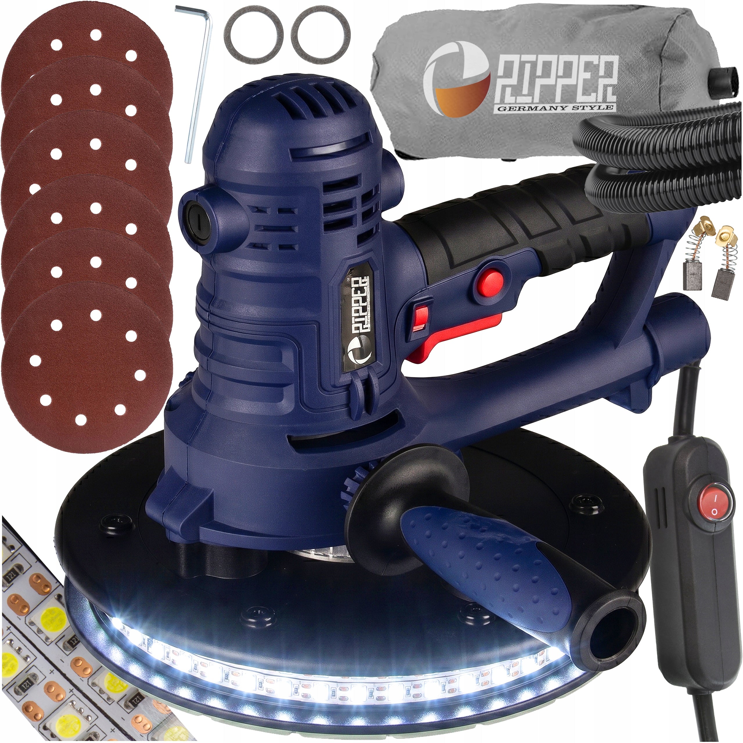 GRINDER 180 mm FOR GRINDING PLASTER OF LED WALLS + 6 PAPERS