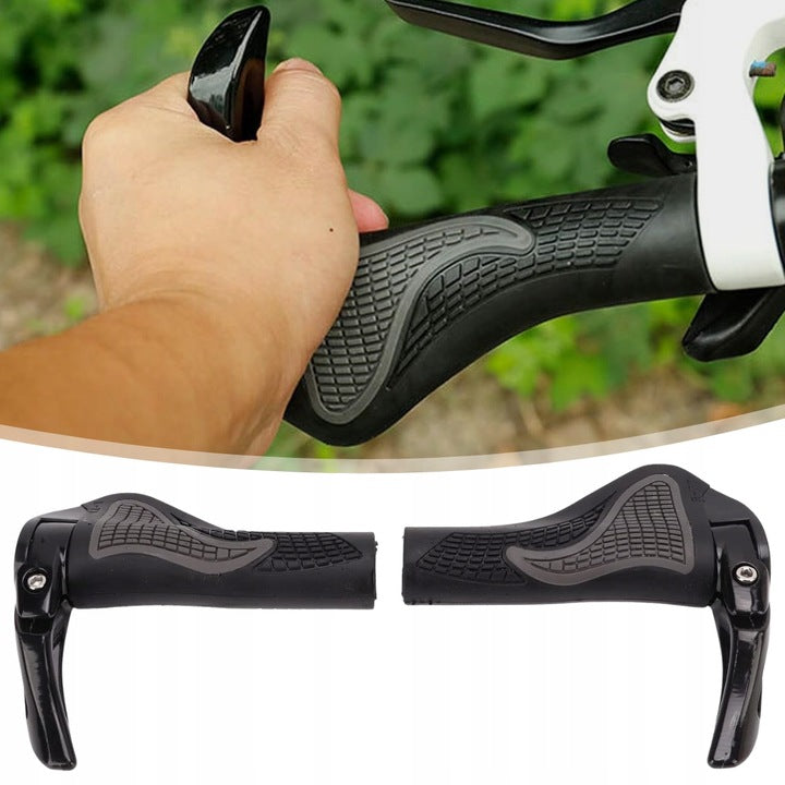GRIPS BICYCLE GRIPS ERGONOMIC CORNERS BLACK NON-SLIP HANDLES - CE Packaging status original