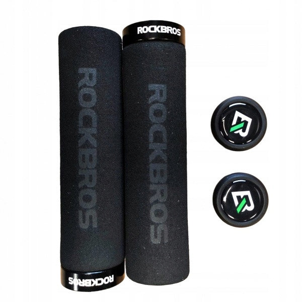 GRIPS FOAM BICYCLE GRIPS ROCKBROS BT1001BK LIGHT COMFORTABLE MTB BLACK Weight 60 g