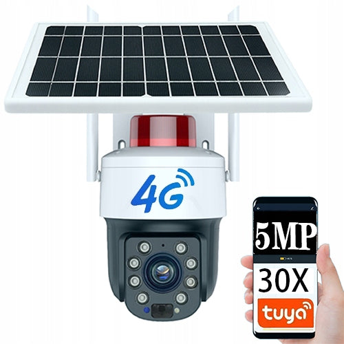 GSM 4G LTE SIM 5Mpx TUYA OUTDOOR SOLAR CAMERA