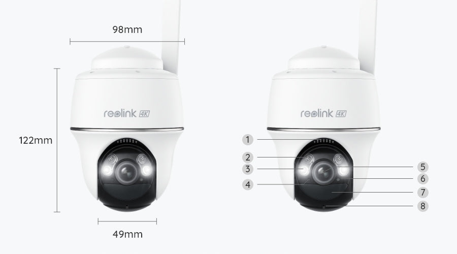 GSM CAMERA REOLINK GO PT AI tracking 4K 8Mpx + 6W panel + SIM card Packaging status original