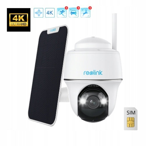 GSM CAMERA REOLINK GO PT AI tracking 4K 8Mpx + 6W panel + SIM card