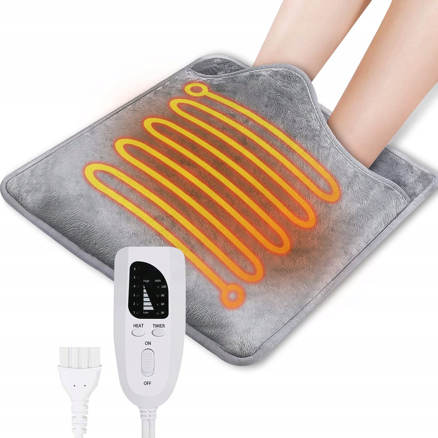 GSM Electric Foot Heater Heating Blanket 6 Settings Remote Control 50W Timer Medical device no