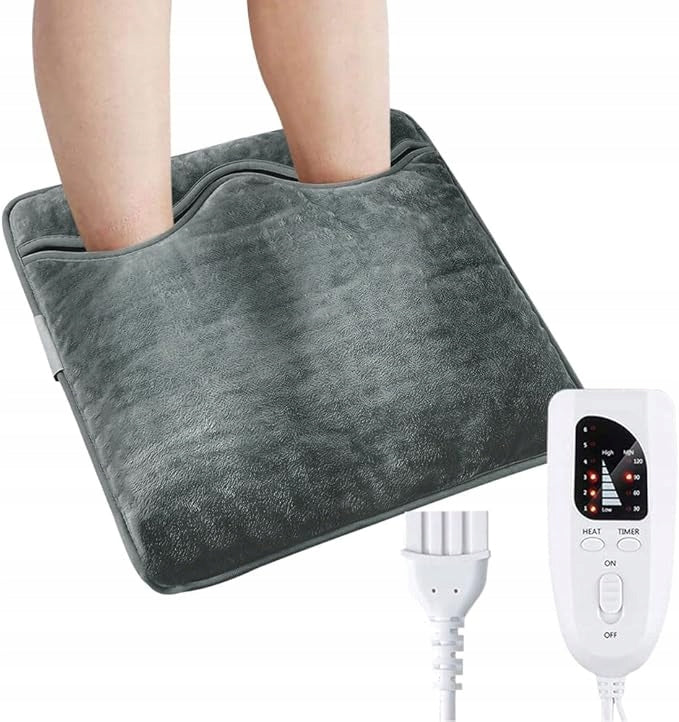 GSM Electric Foot Heater Heating Blanket 6 Settings Remote Control 50W Timer