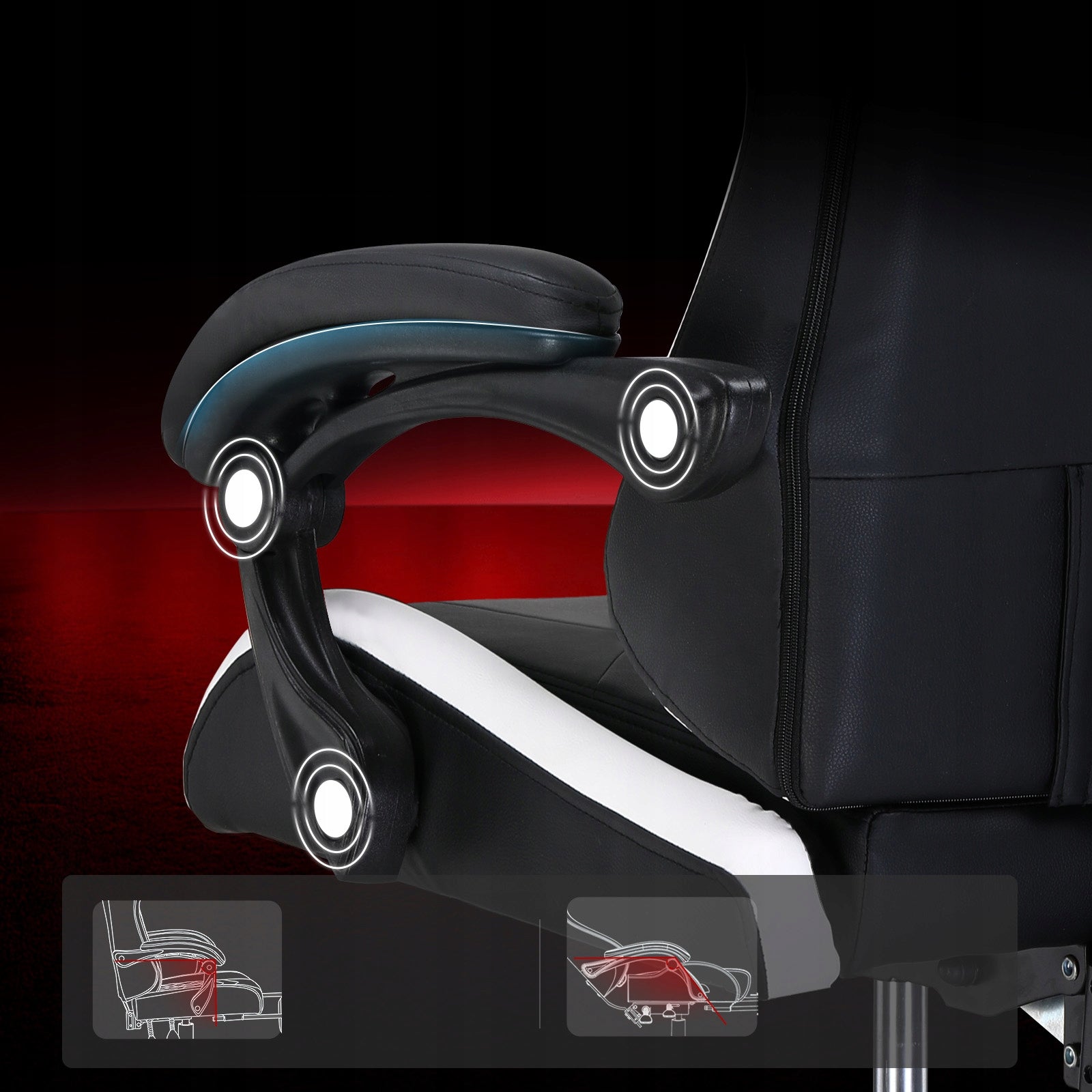 GTPLAYER Fotel Gamingowy, Ergonomiczny Fotel Biurowy, Biały Brand no brand