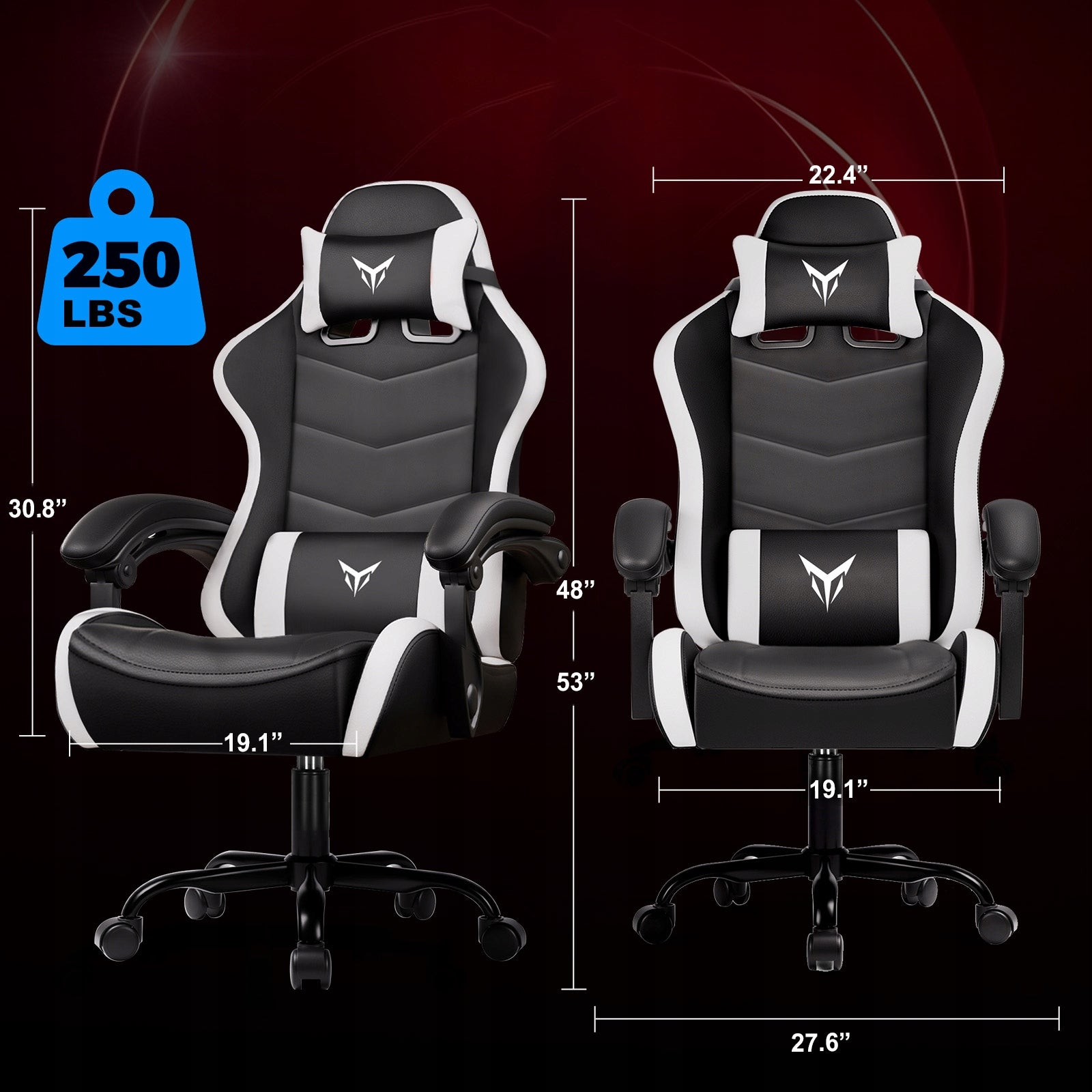 GTPLAYER Fotel Gamingowy, Ergonomiczny Fotel Biurowy, Biały Manufacturer code XGC02NAF-WHITE