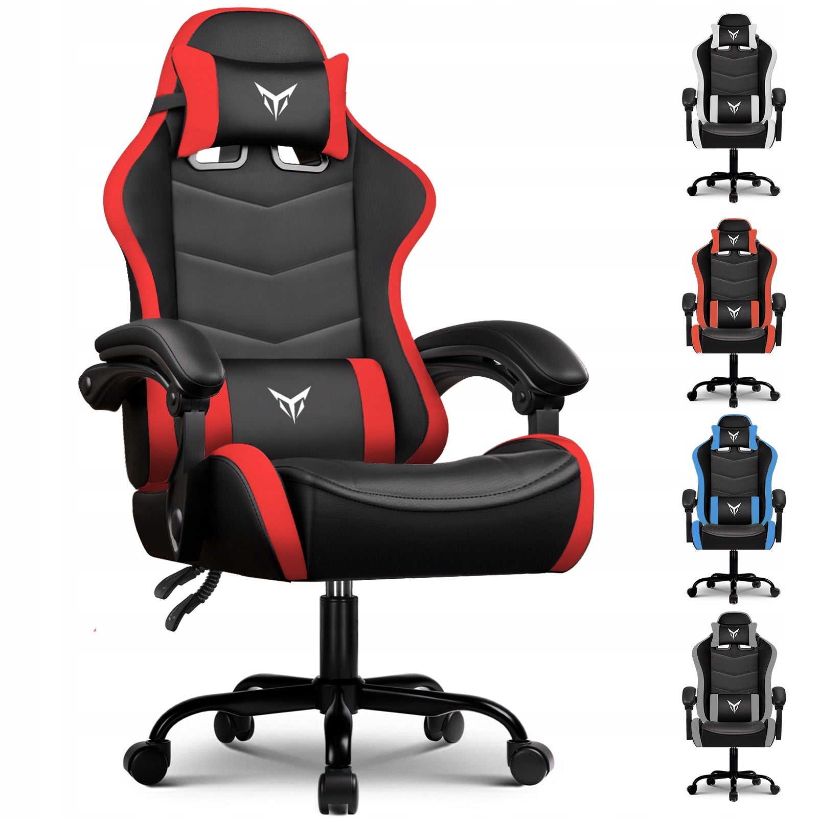 GTPLAYER Fotel Gamingowy, Ergonomiczny Fotel Biurowy, Czerwony