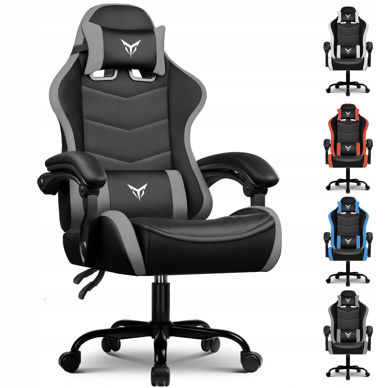 GTPLAYER Fotel Gamingowy, Ergonomiczny Fotel Biurowy, Szary