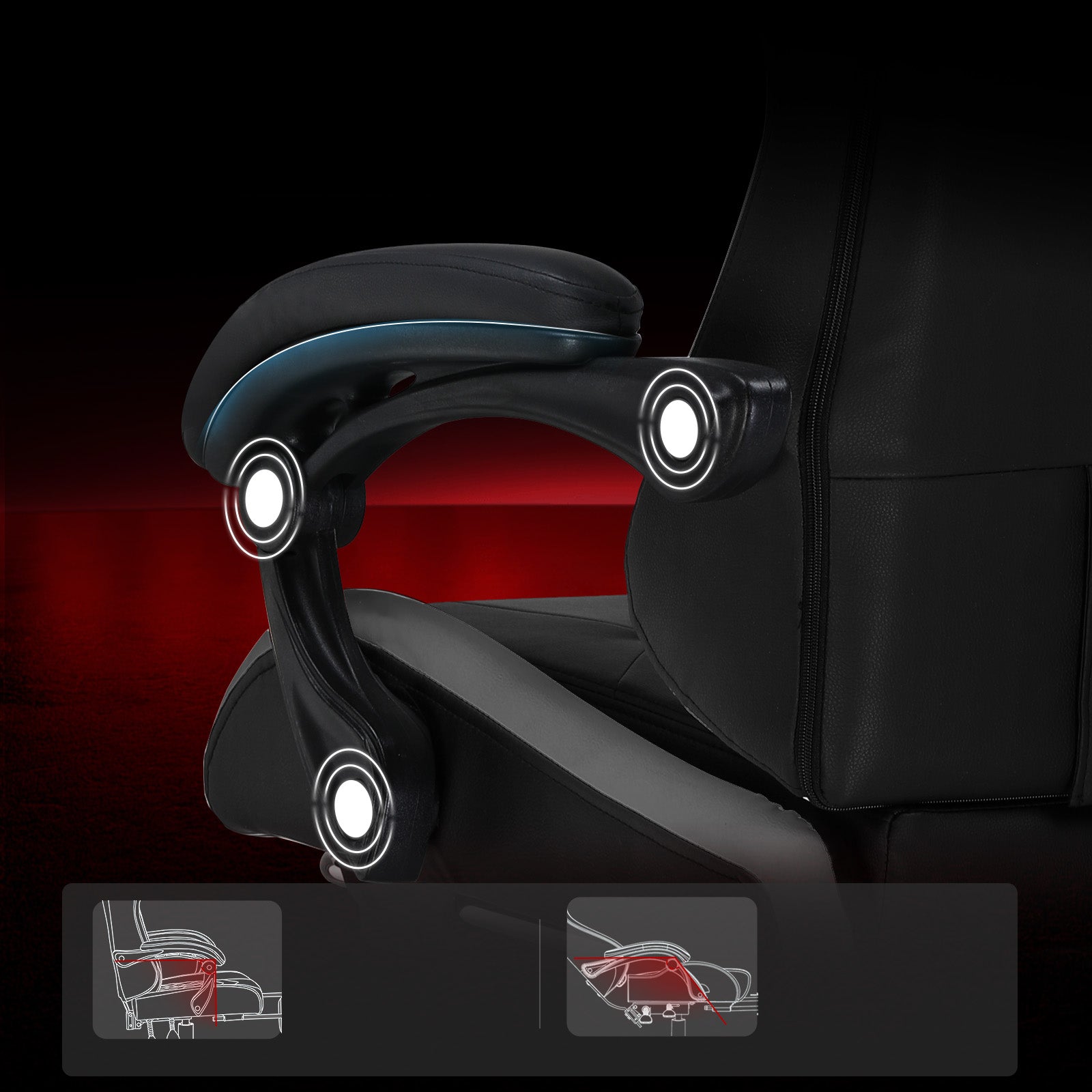 GTPLAYER Fotel Gamingowy z Podnóżkiem, Ergonomiczny Fotel Biurowy Szary Manufacturer code XGC02-GRAY