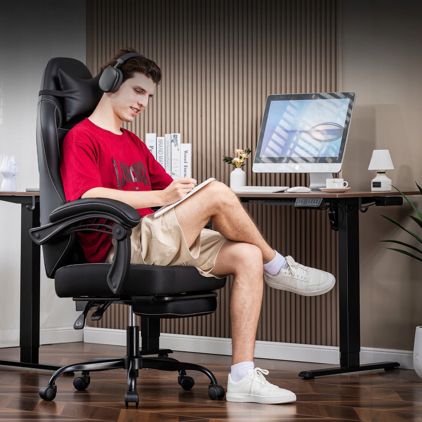 GTPLAYER Fotel gamingowy, ergonomiczny fotel dla gracza z podnóżkiem Brand GTPLAYER