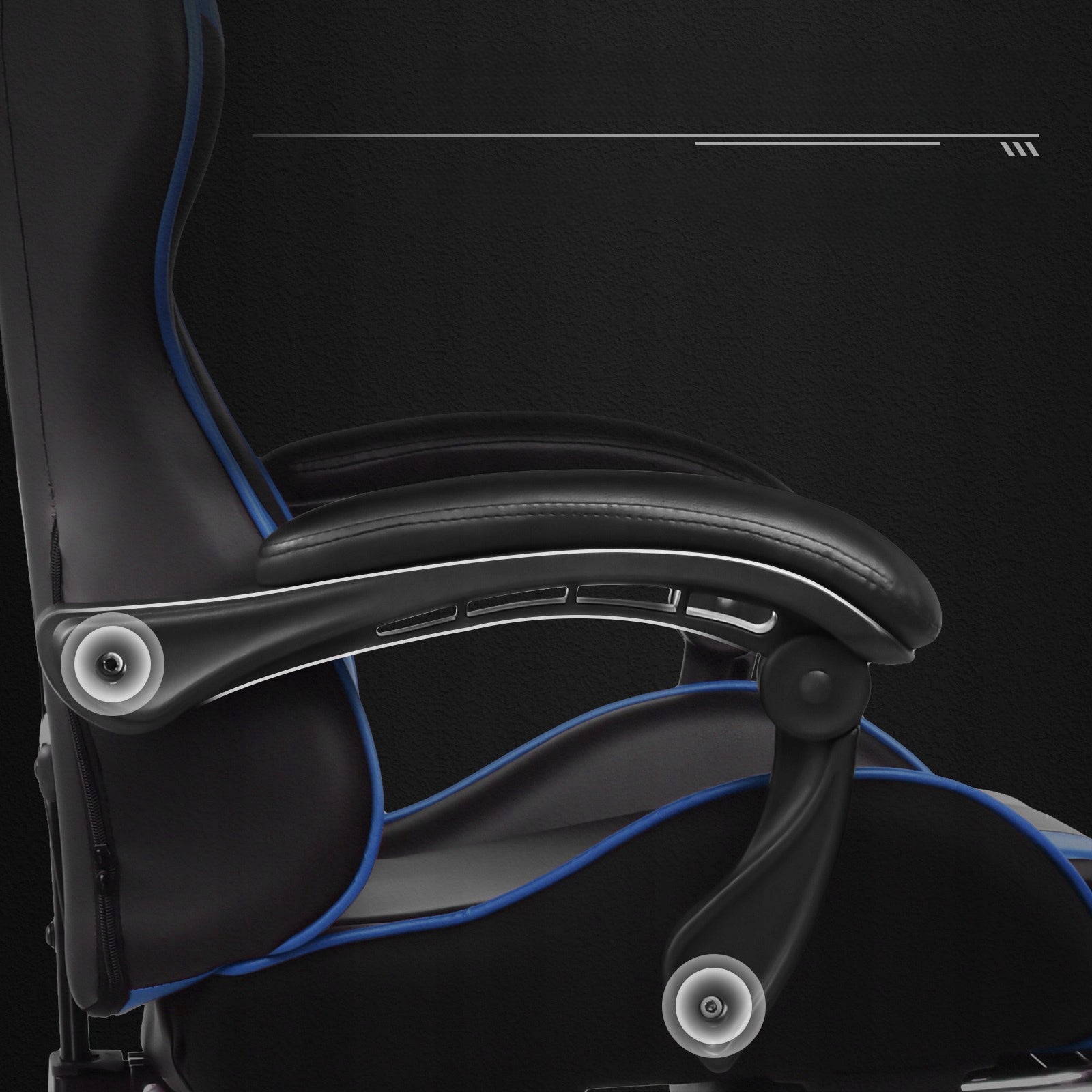 GTPLAYER Gaming chair with footrest and lumbar massage cushion Model Fotel gamingowy Krzesło do gier biurowe
