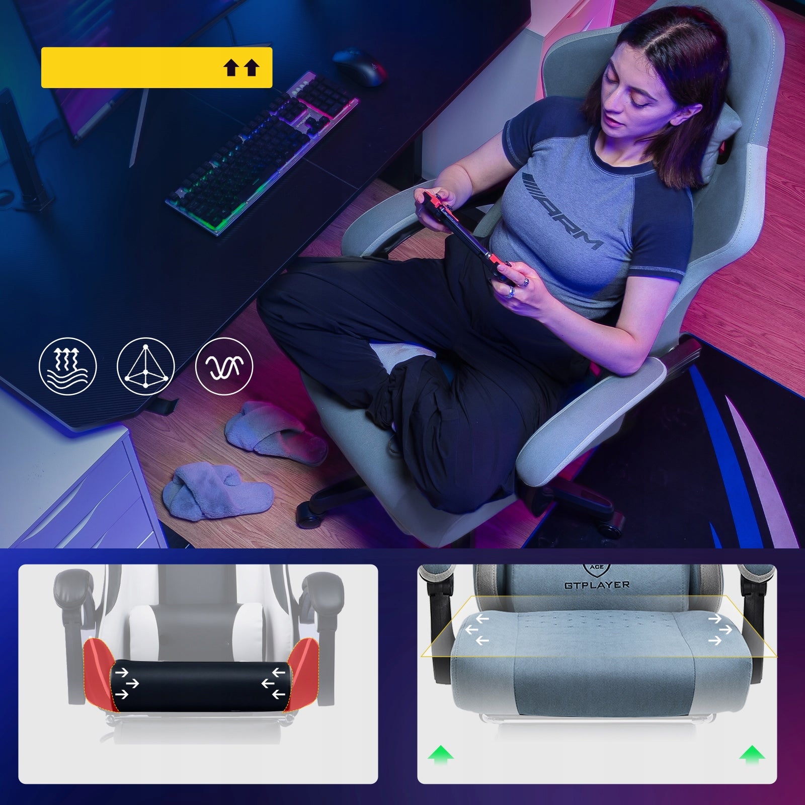 GTPLAYER gaming chair Fabric surface chair Brand GTPLAYER