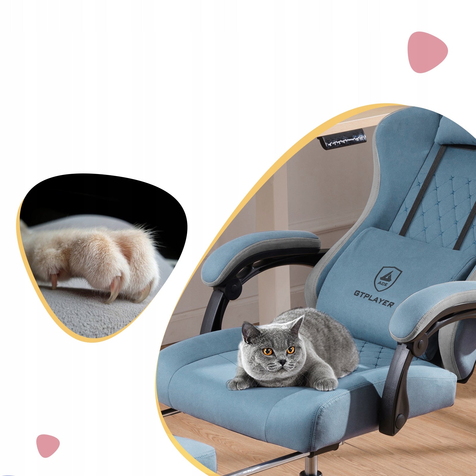 GTPLAYER gaming chair Fabric surface chair Furniture height 135 cm