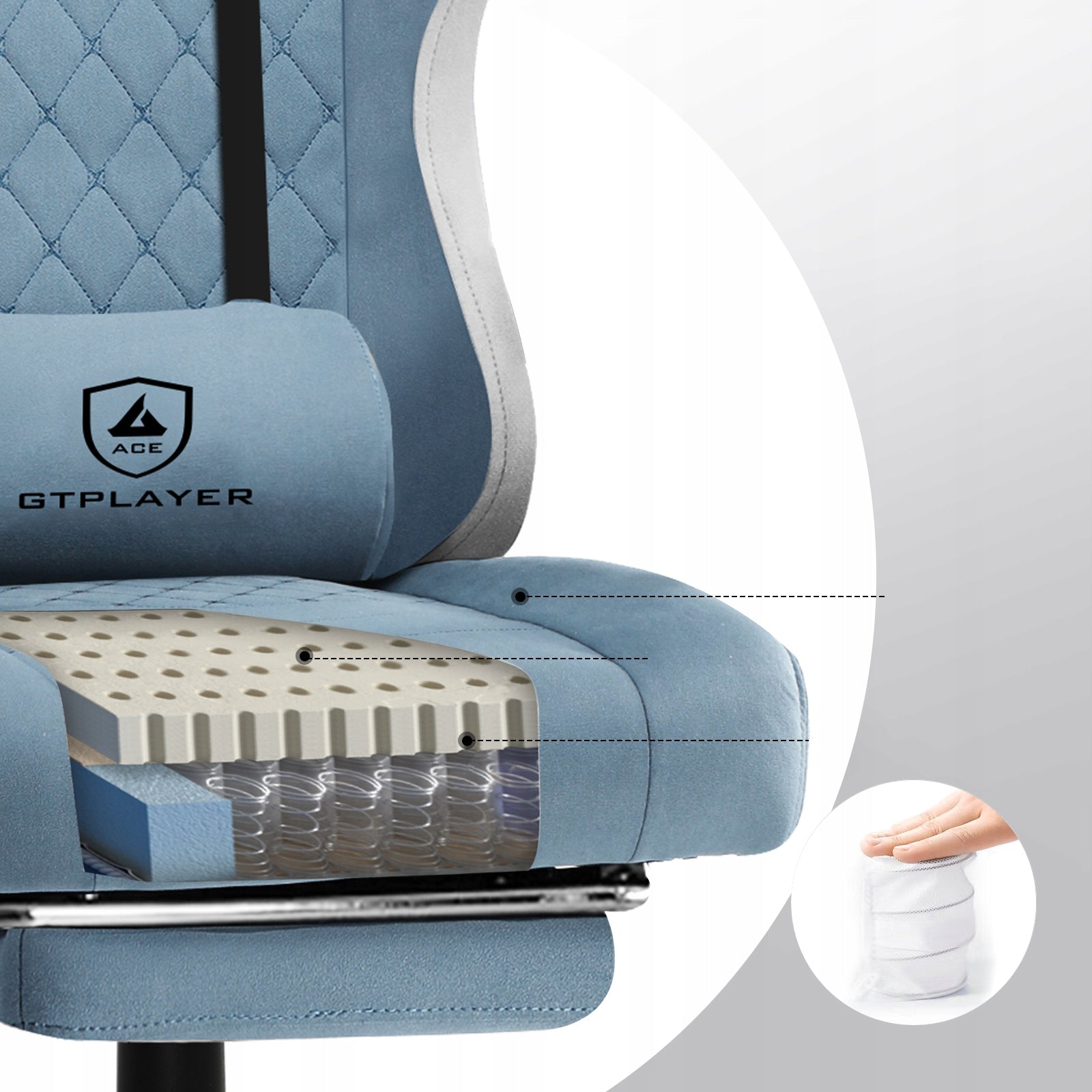 GTPLAYER gaming chair Fabric surface chair Manufacturer code LR002-LBL