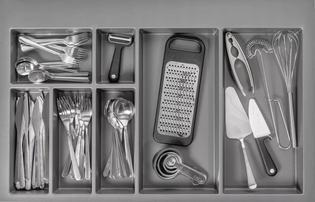 GTV cutlery organizer drawer insert 80 anthracite axispace 740x474 mm EAN (GTIN) 5902801308260