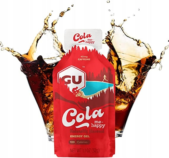 GU Cola energy gel with coefin BCAA Brand GU