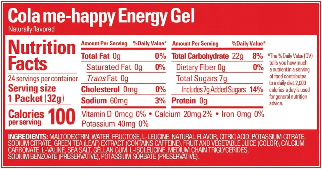 GU Cola energy gel with coefin BCAA EAN (GTIN) 769493103789