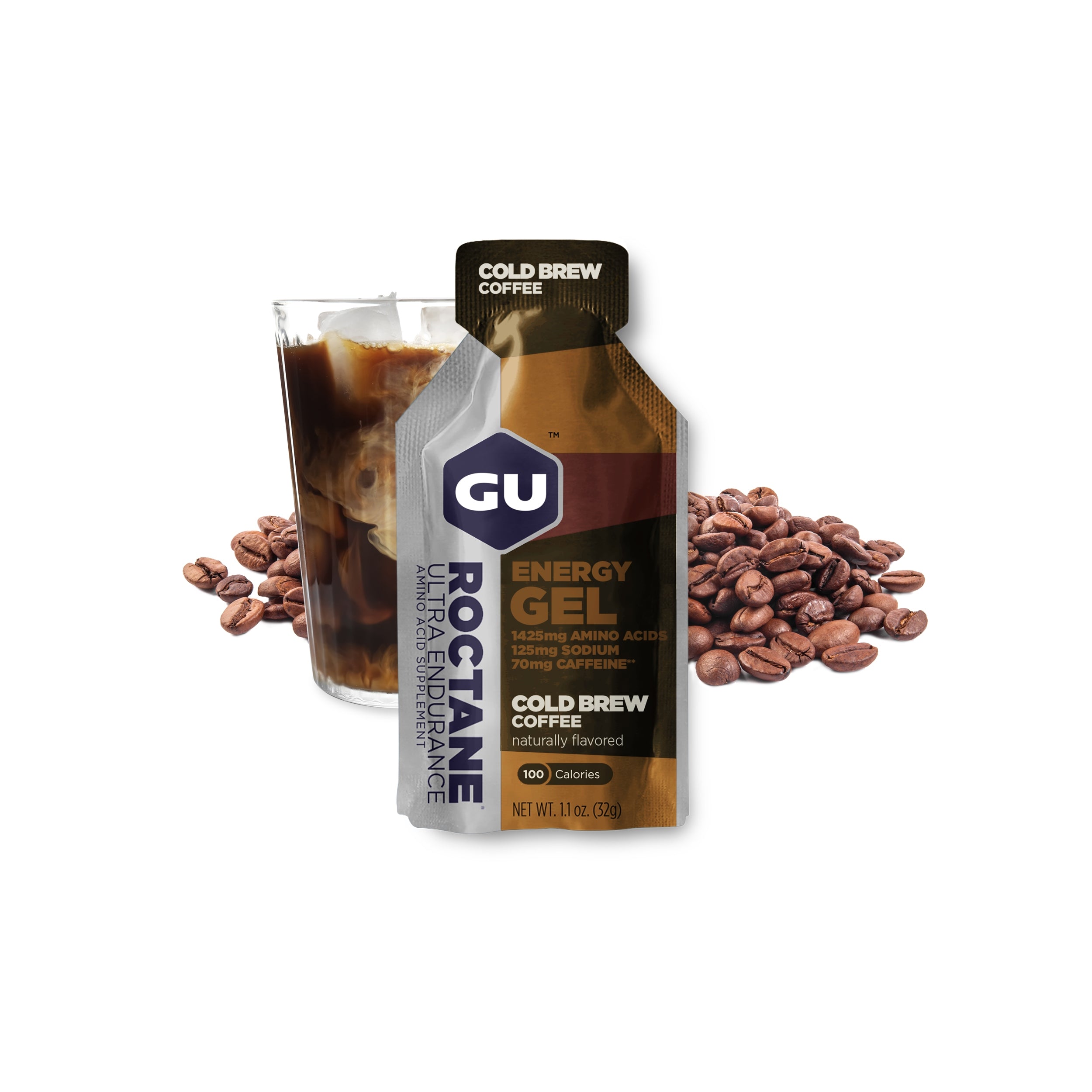GU Roctane Energy Gel Cold Brew Coffee Cold Coffee 32g